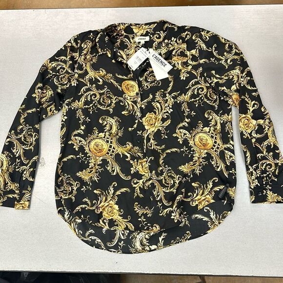 L’agance Tyler Baracco Swirl Silk Blouse L - Picture 1 of 8